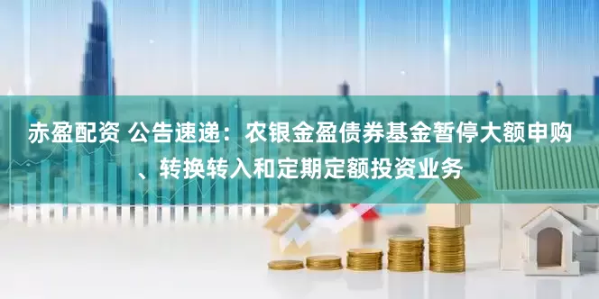 赤盈配资 公告速递：农银金盈债券基金暂停大额申购、转换转入和定期定额投资业务